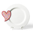white small dot big round platter