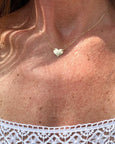 tiny hammered heart necklace