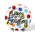happy everything bright dot big serving platter