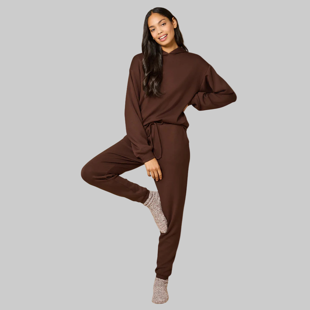 DreamTech Oversize Hoodie Lounge Set- Espresso