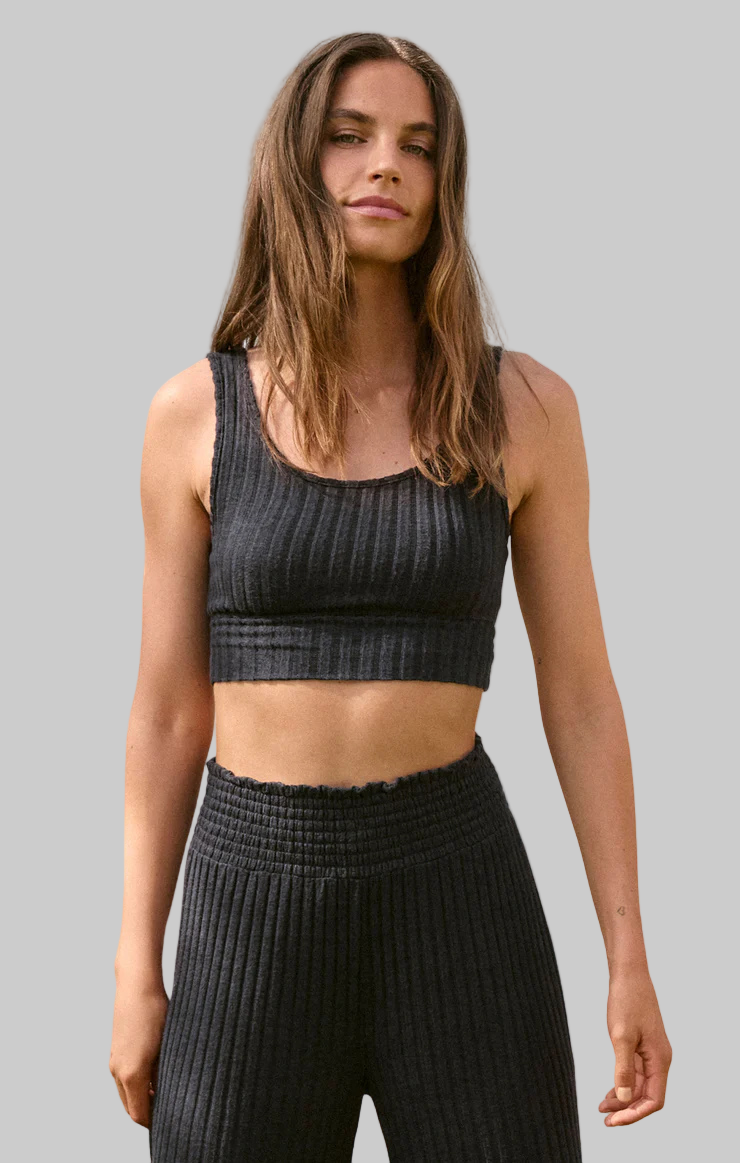 Zoe Silky Rib Tank Bra