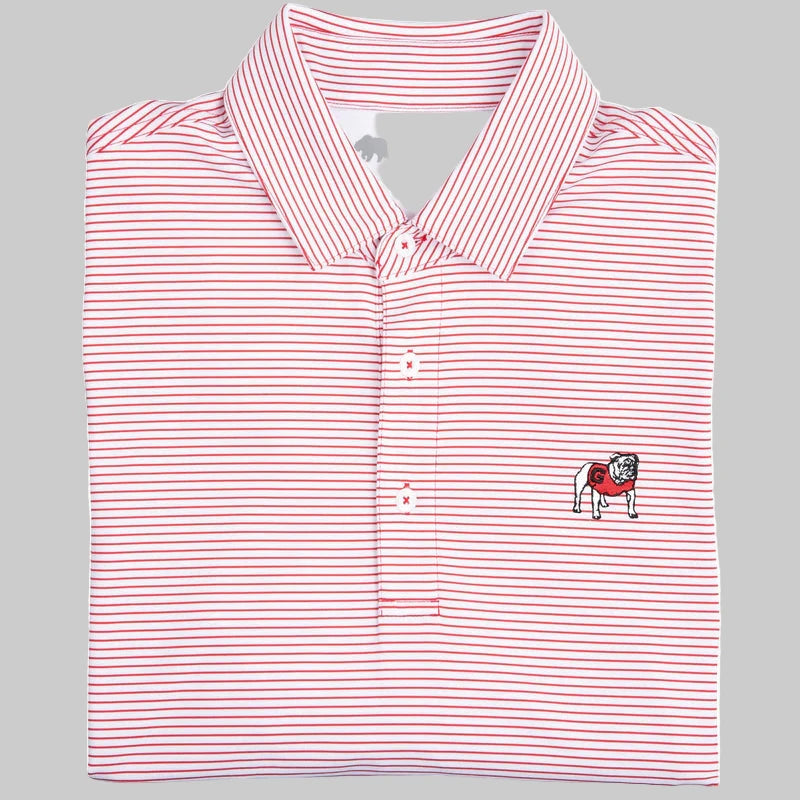 Birdie Stripe Standing Bulldog Polo - Onward Reserve