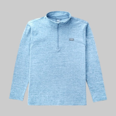 Coastal Layer 1/4 Zip- Air Force Blue Heather
