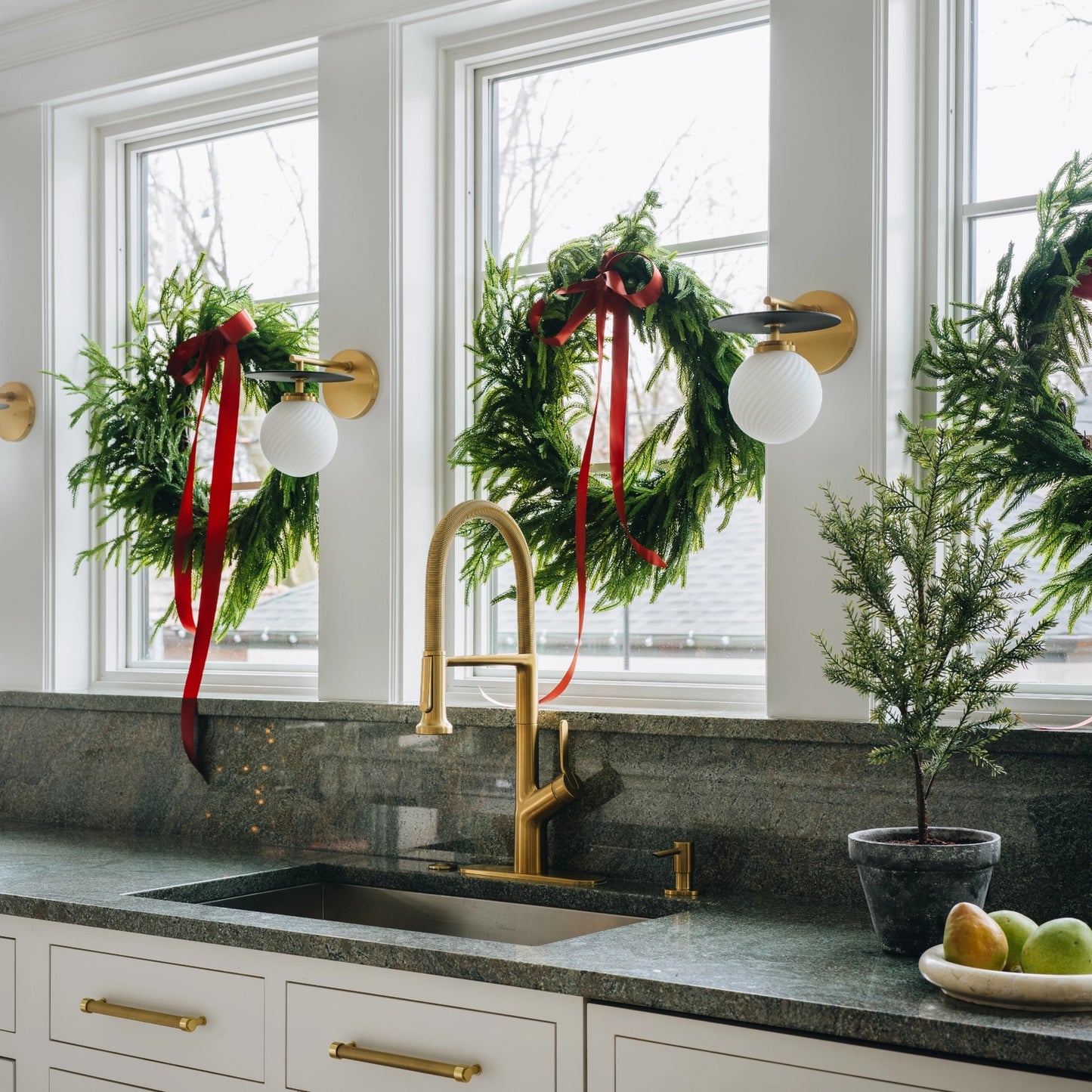 Real Touch Norfolk Pine Wreath - 24"