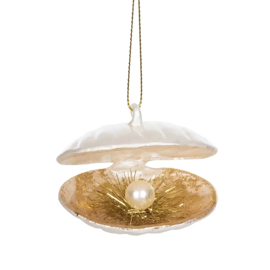 Blown Glass Shell Ornament