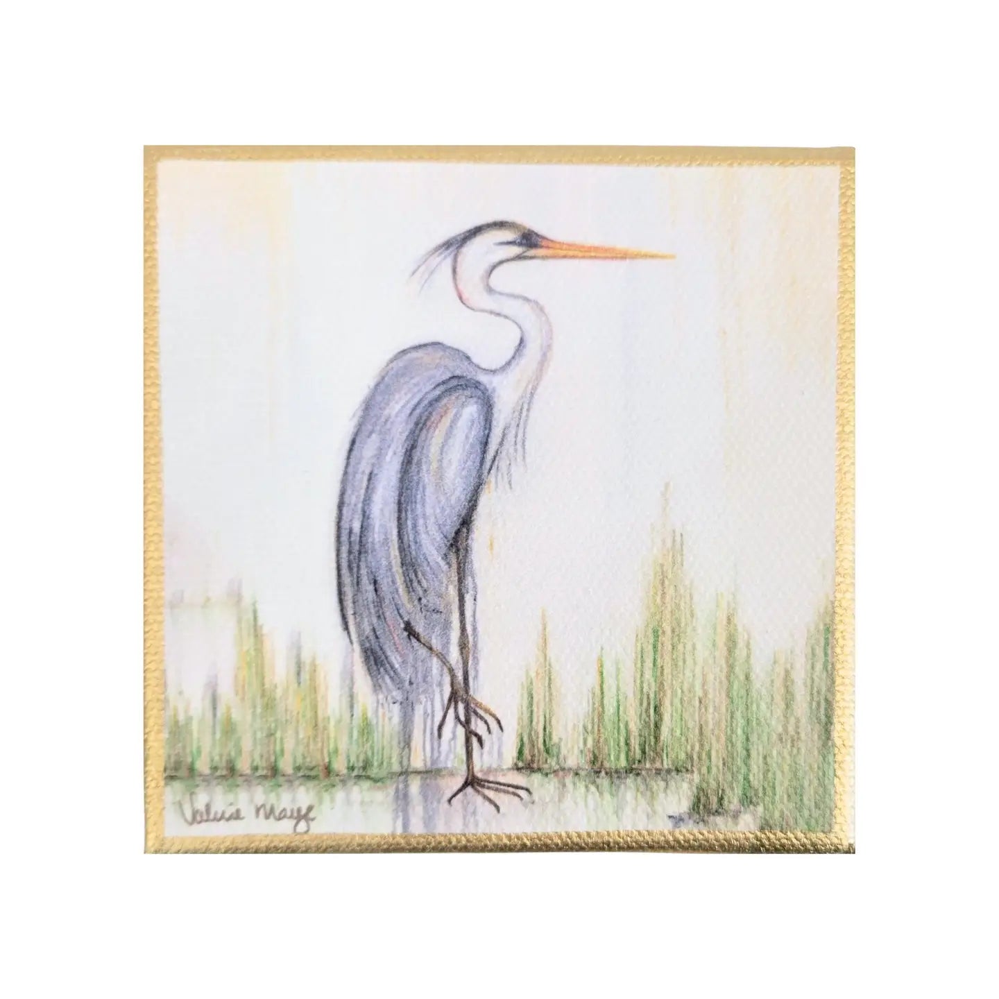 Blue Heron II Mini Canvas