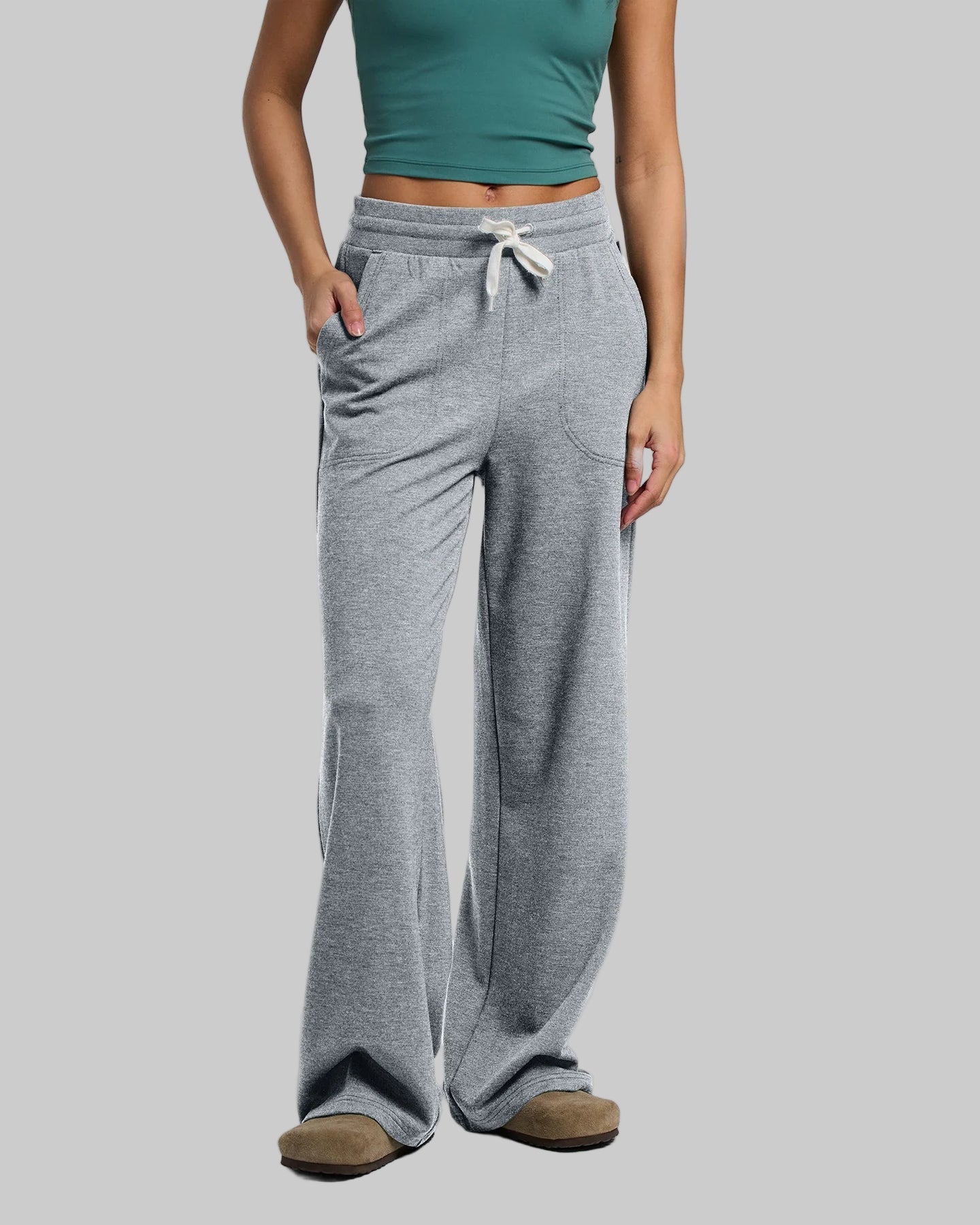 Women's Bamboo Lightweight Fleece Wide Leg Pant
