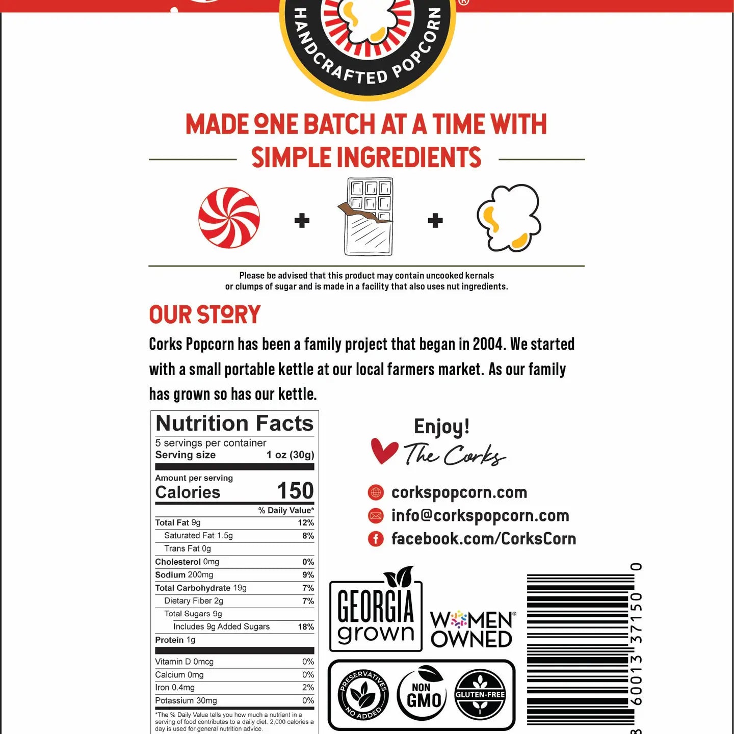 White Chocolate Peppermint Popcorn