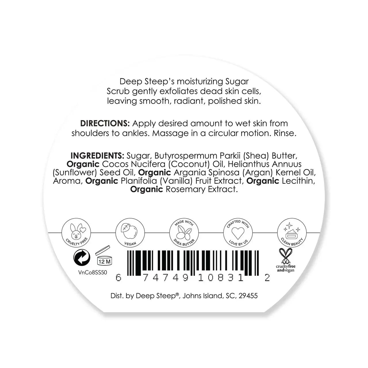 Sugar Scrub - Vanilla Coconut 8oz