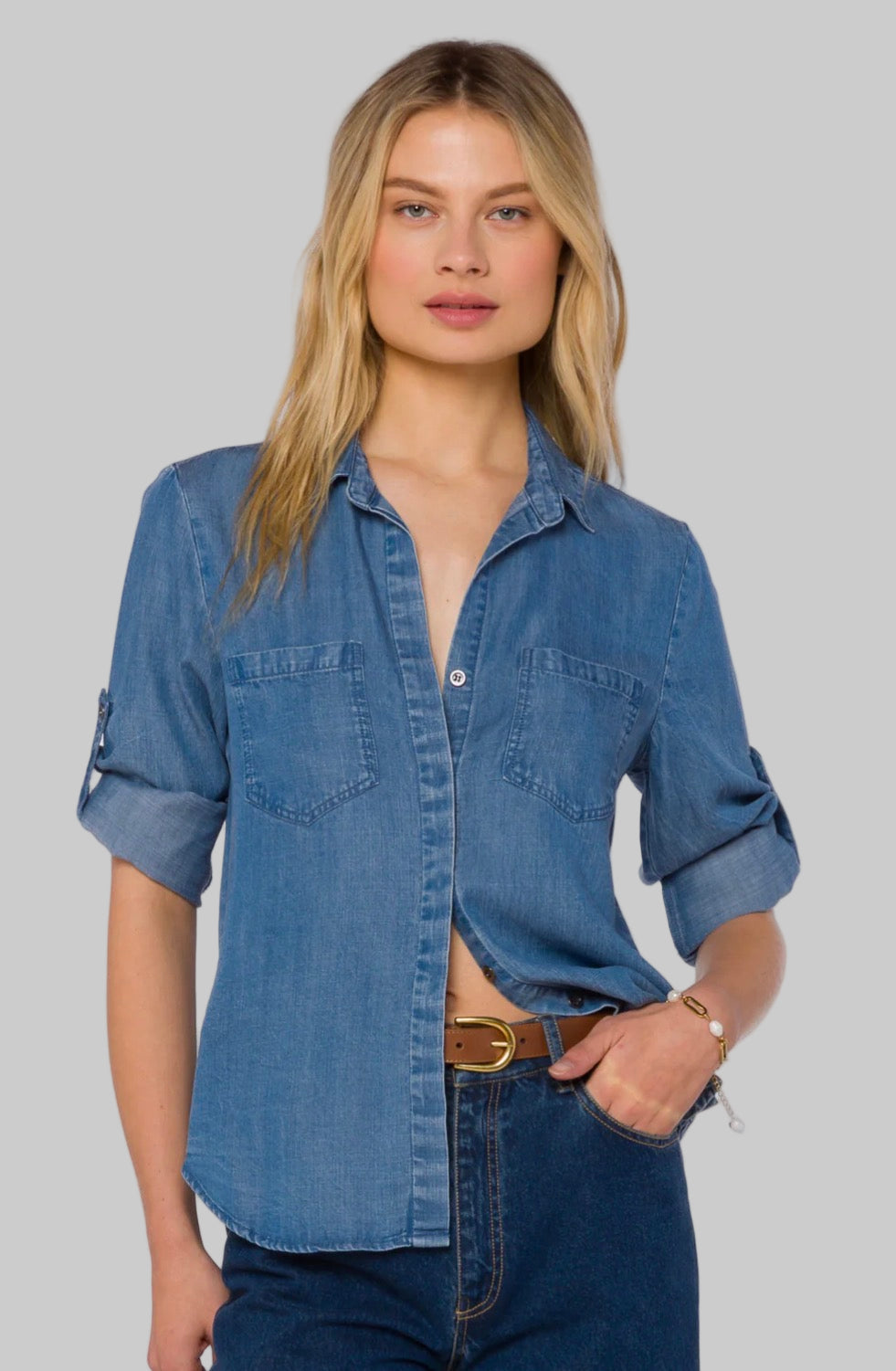 RILEY GRECIAN BLUE SHIRT