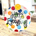 happy everything bright dot big serving platter