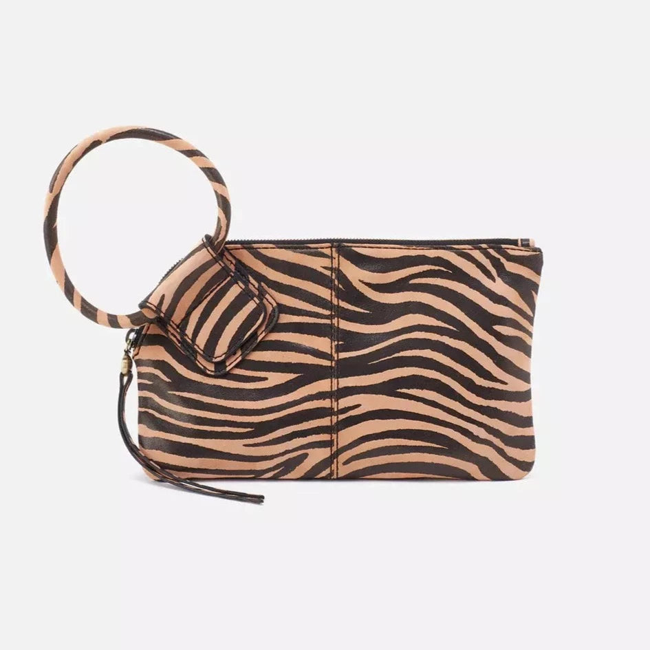 zebra stripes sable wristlet
