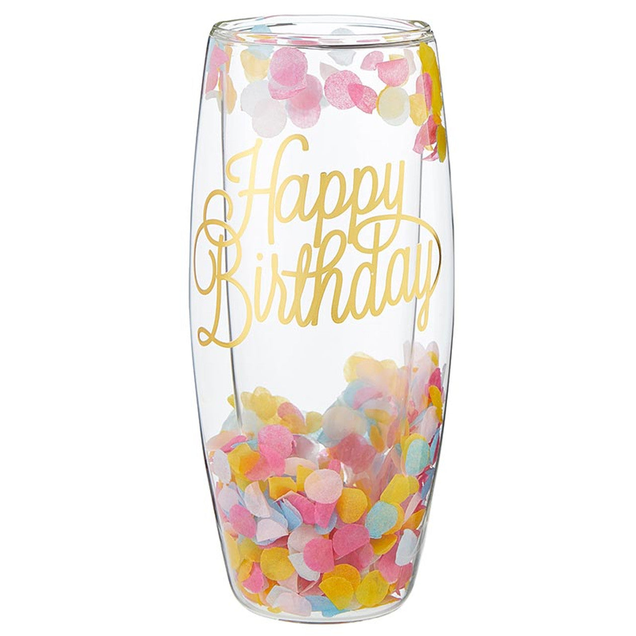 happy birthday champagne glass