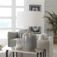 dark gray ceramic table lamp