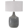 dark gray ceramic table lamp