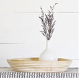 round carved wood tray