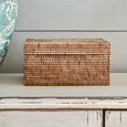 rattan lidded box
