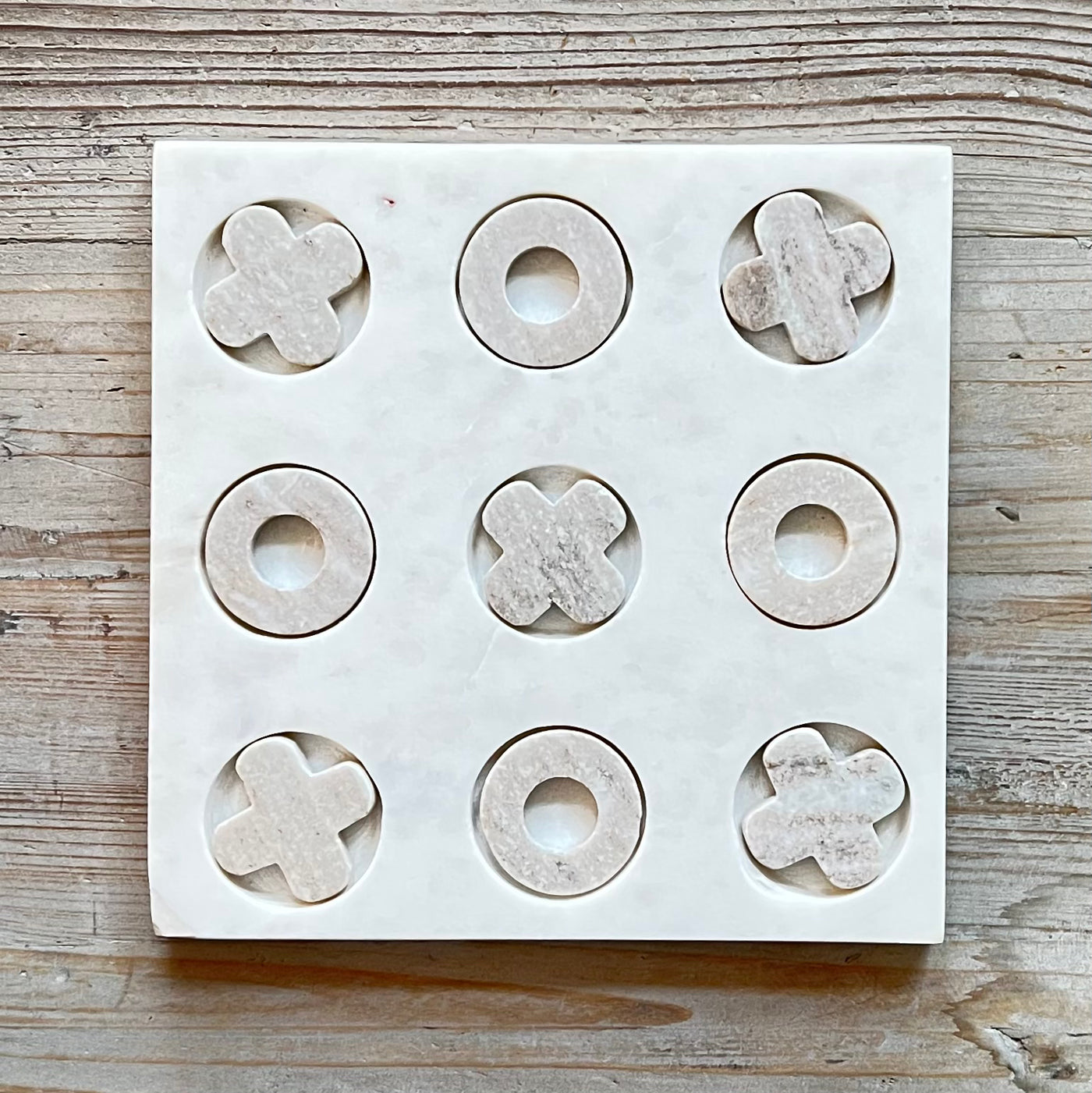 marble tic tac toe set