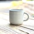 white ceramic stripe mug