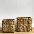 square seagrass baskets