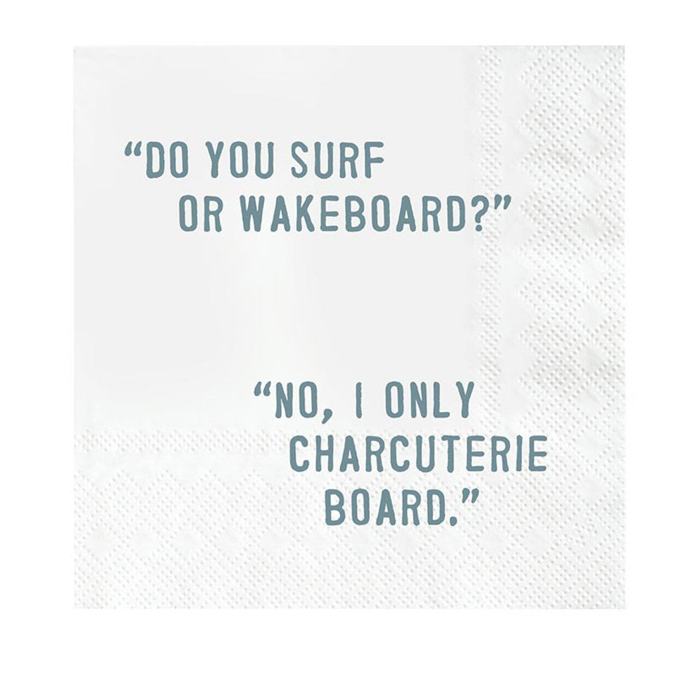 do you surf? cocktail napkin