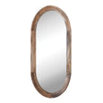 mango wood oval mirror - store pick up only
