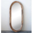 mango wood oval mirror - store pick up only