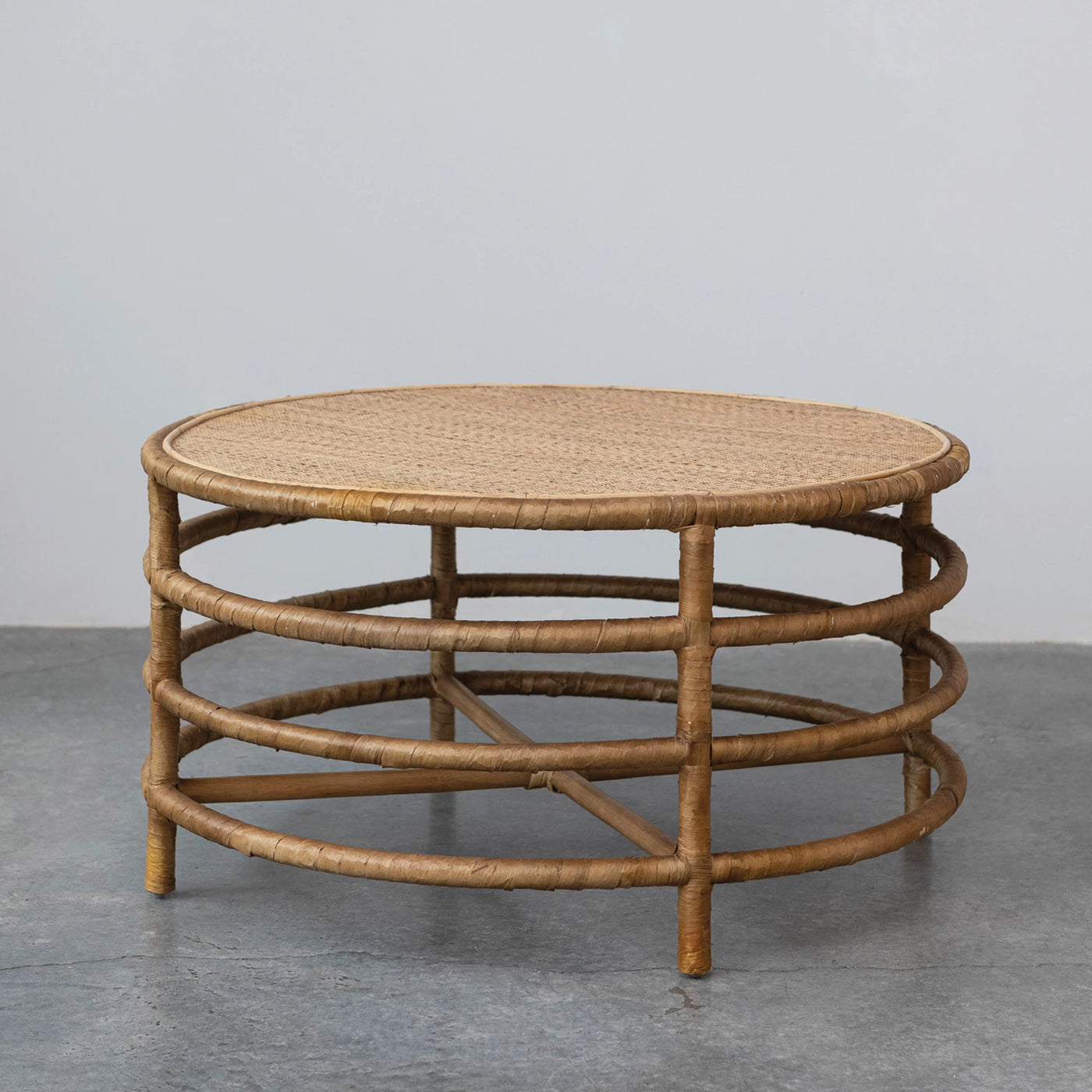 rattan coffee table