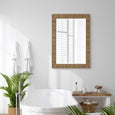 faux rattan mirror