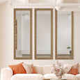 faux rattan mirror