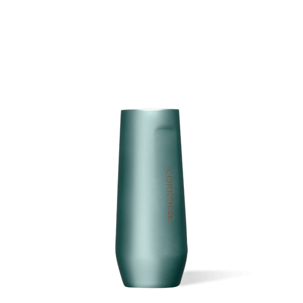 corkcicle metallic jade stemless flute