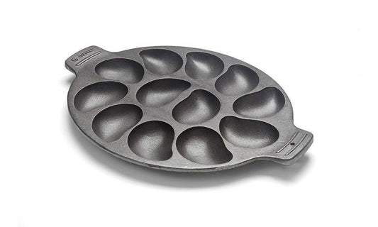 Cast Iron Oyster Grill Pan, 12 Cavities