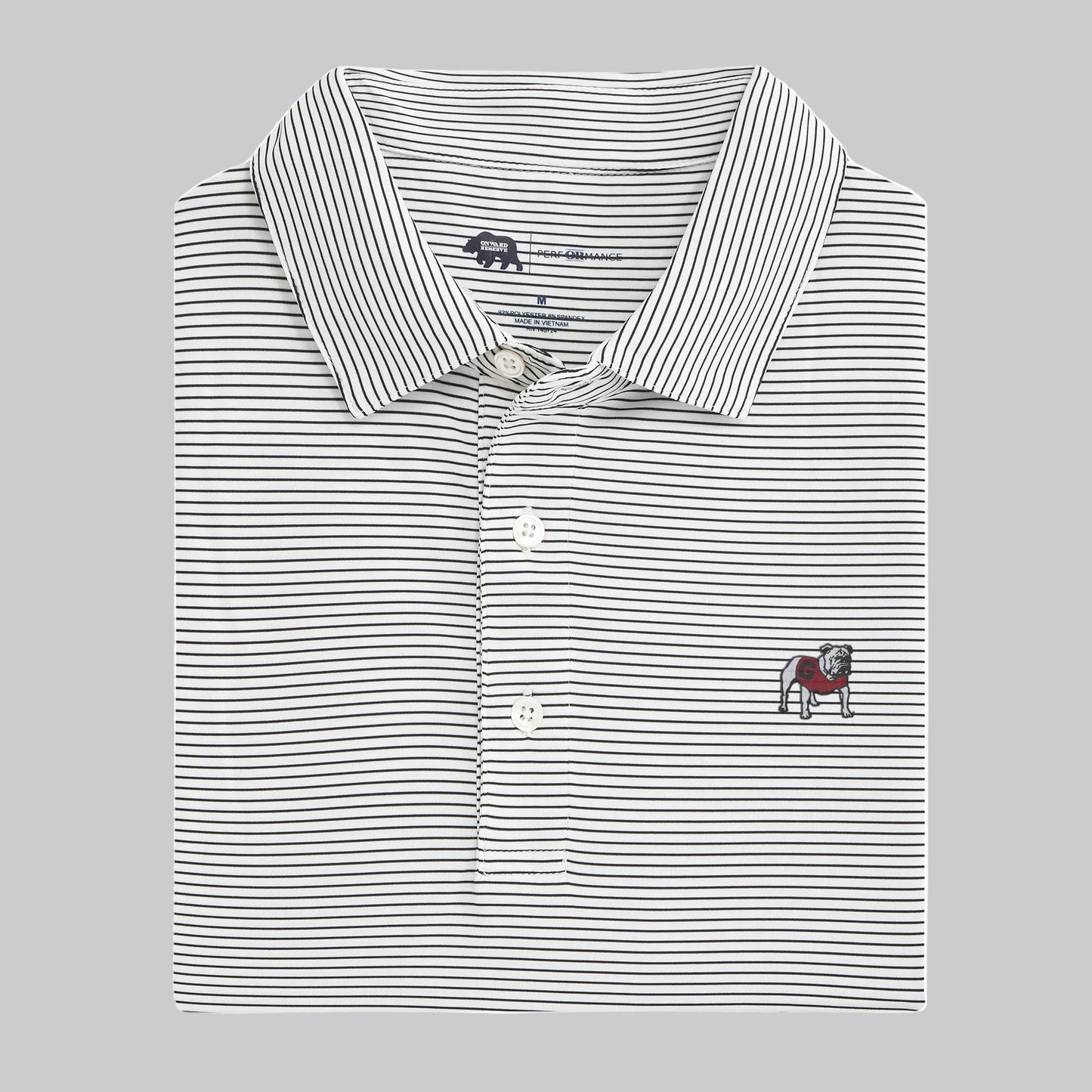 Birdie Striped Standing Bulldog Polo - Onward Reserve