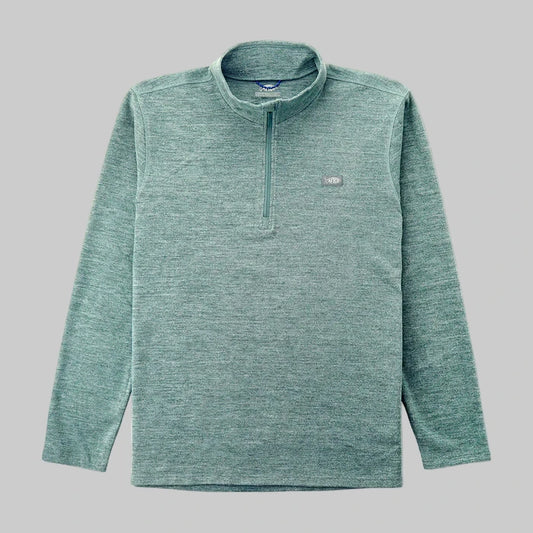 Coastal Layer 1/4 Zip - Sage Heather
