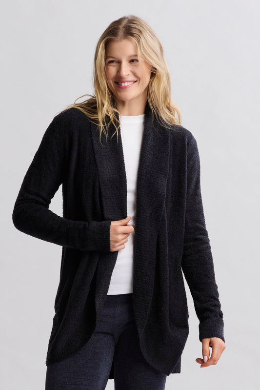 CozyChic Lite® Circle Cardi- Black