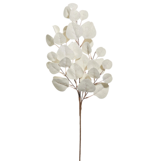 30" White Eucalyptus Spray
