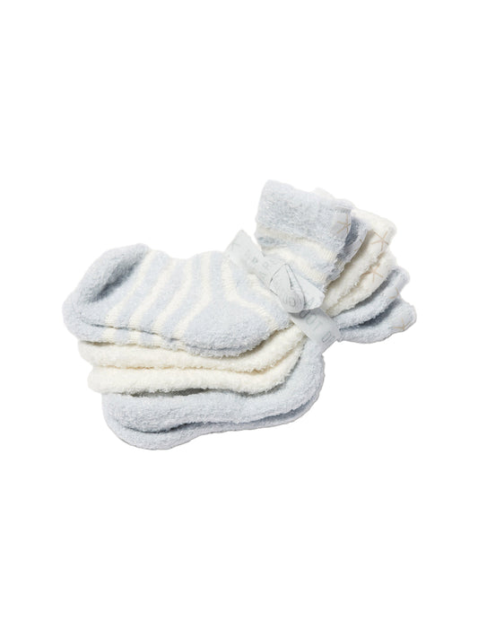 CozyChic Lite® Infant Sock Set- Blue/Pearl