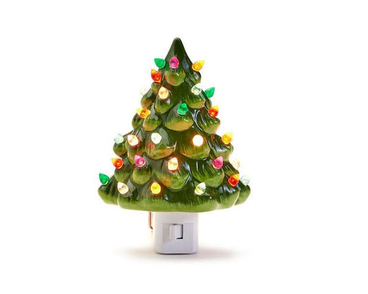 Vintage Green Tree Night Light