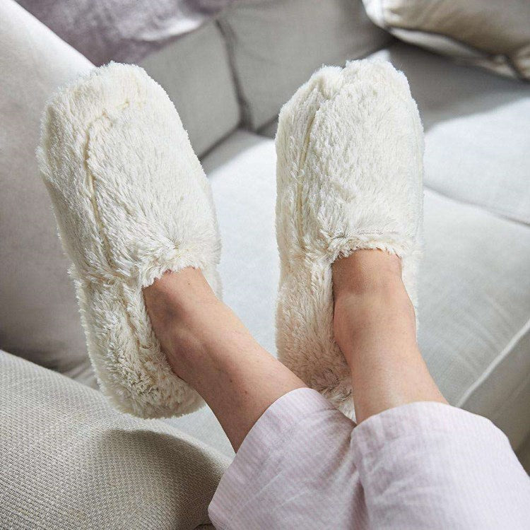 Cream Warmies® Slippers