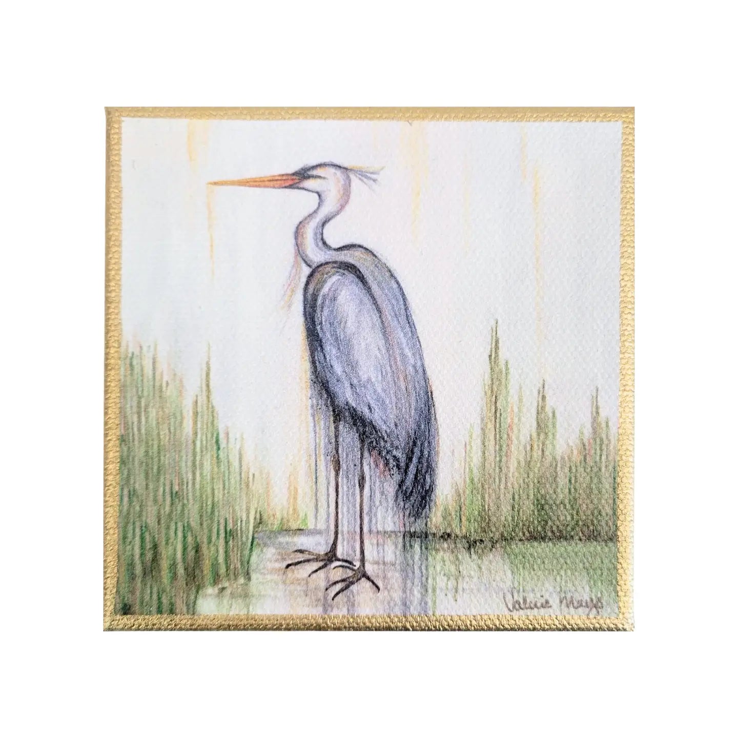 Blue Heron I Mini Canvas