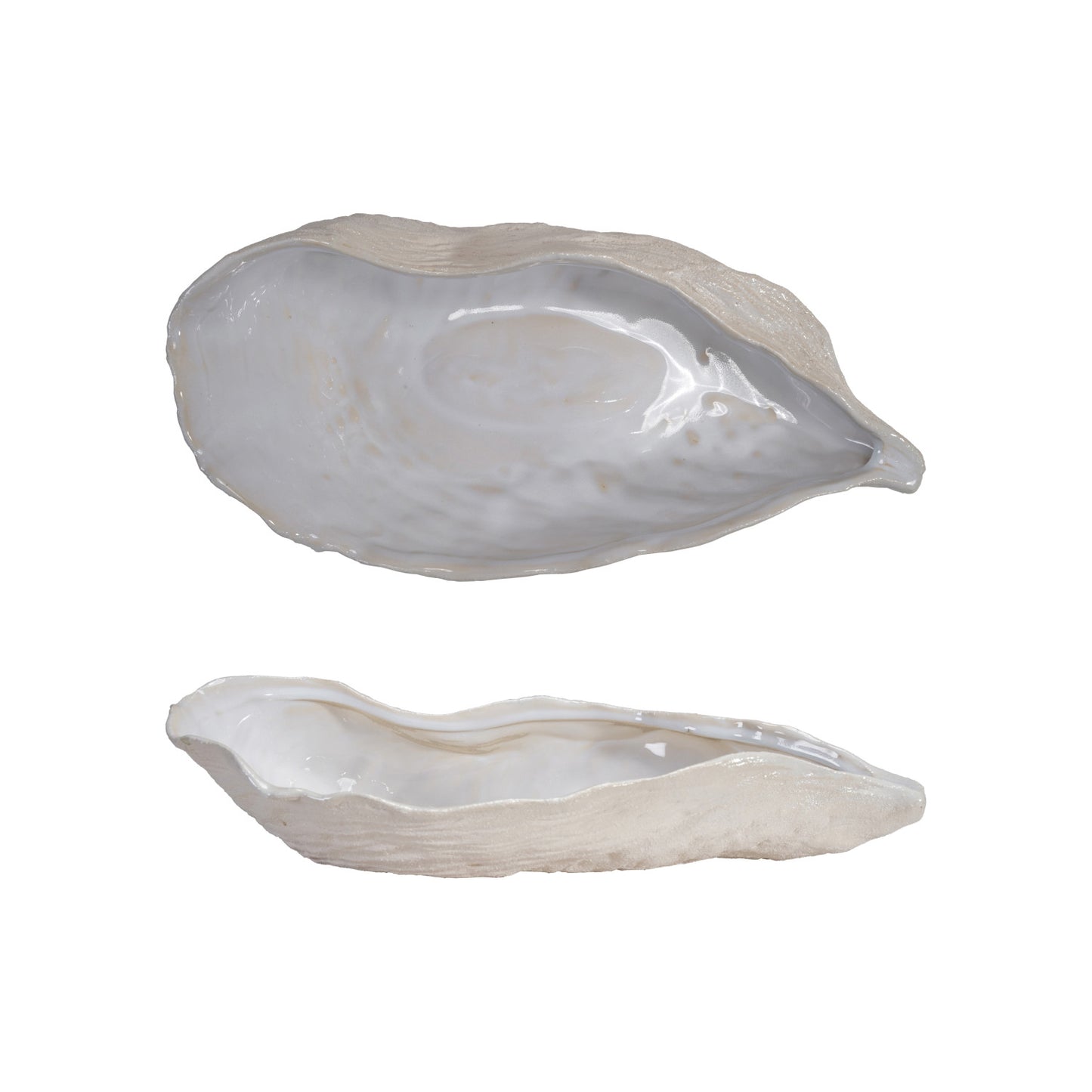Stoneware Oyster Shell Shaped Bowl