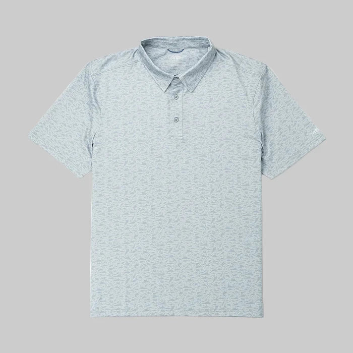Printed Performance Fishing Polo- Steel