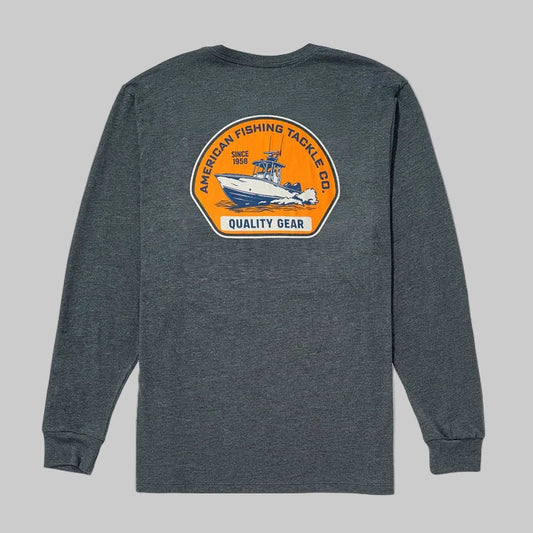 Blue Skies Long Sleeve Men’s Fishing Shirts - Charcoal Heather