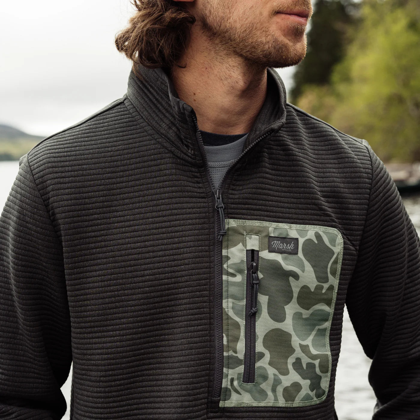 Sullivan 1/4 Zip Fleece Pullover - Ash