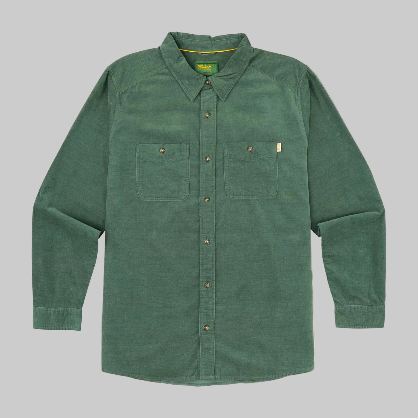 Cody Cord Long Sleeve Shirt - Duck Green