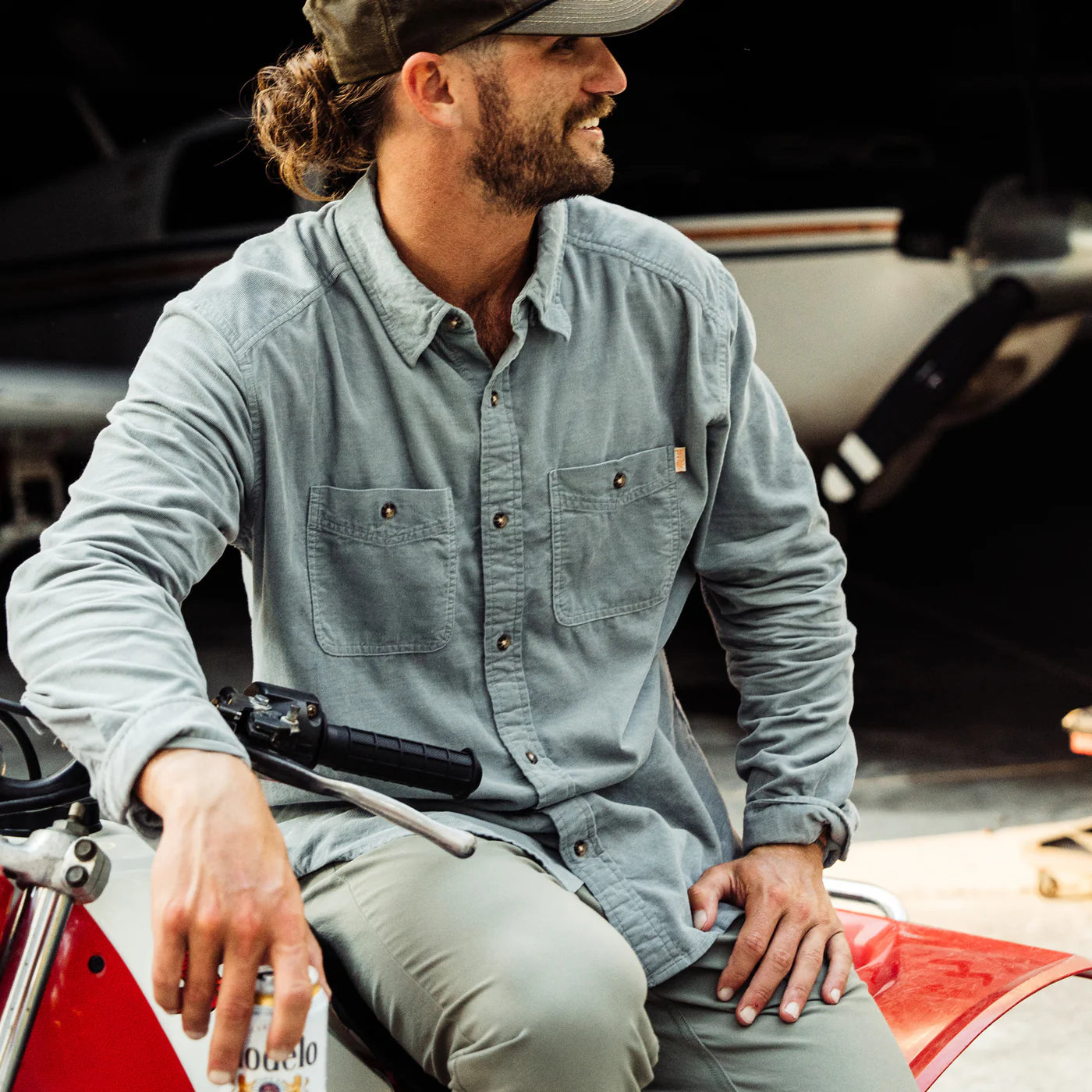 Cody Cord Long Sleeve - Steel