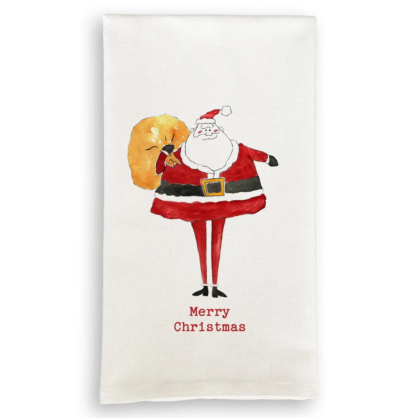 Skinny Santa Dish Towel