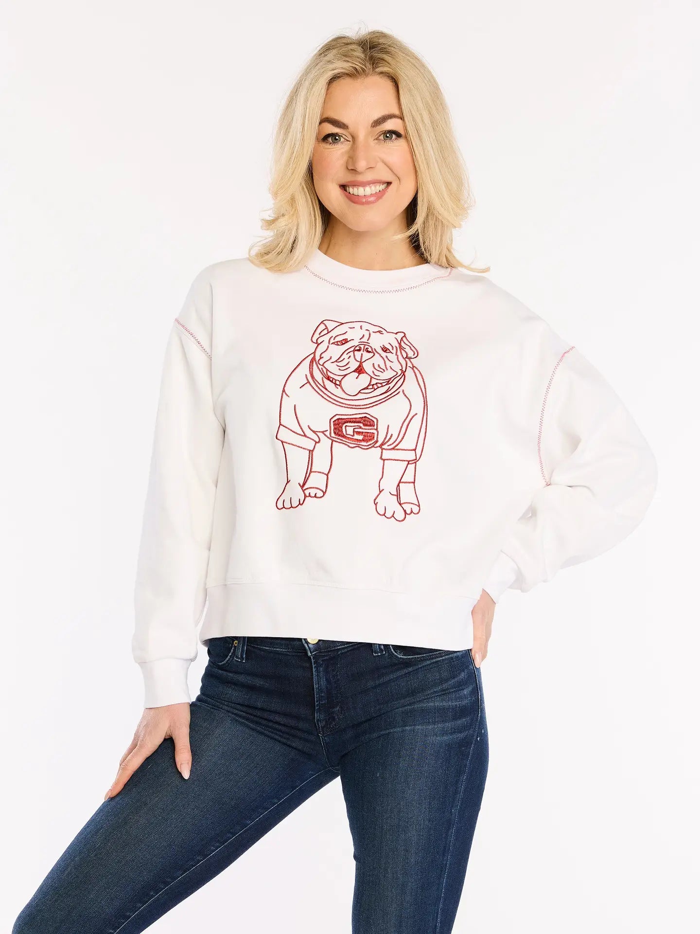 Georgia Embroidered Sweatshirt