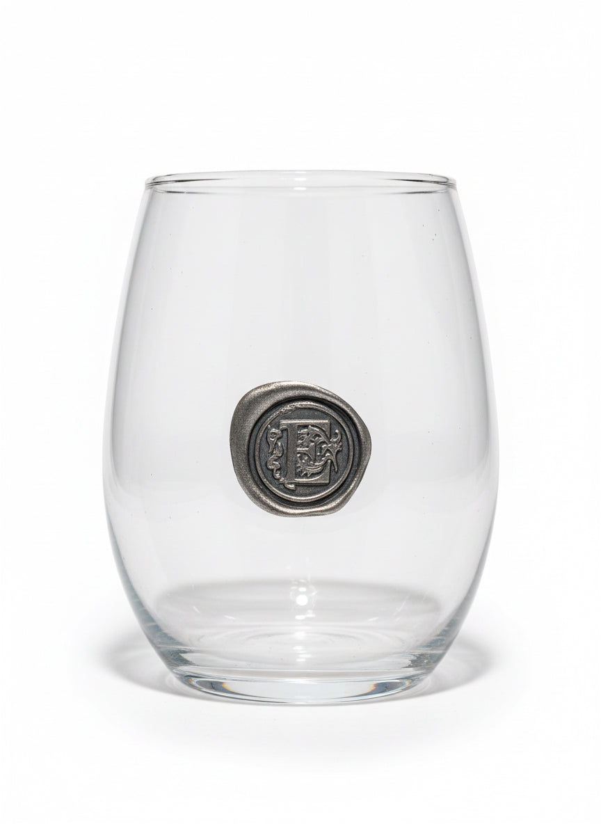 Wax Seal Stemless Wine Glass