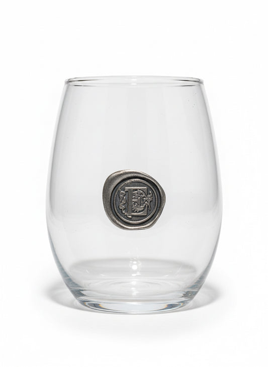 Wax Seal Stemless Wine Glass